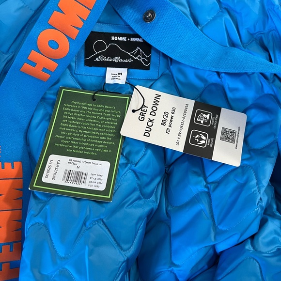 NWT Eddie Bauer x HOMME + FEMME Goose Down Insulated Parka Jacket Medium - Picture 10 of 11